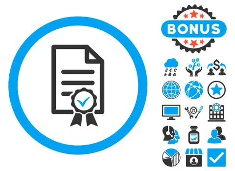 Certified Flat Vector Icon with Bonus Illustrazione stock