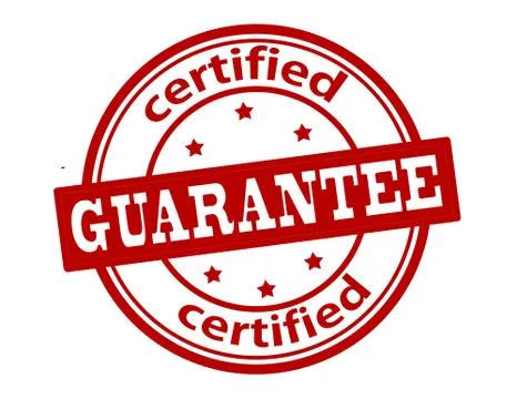 Certified guarantee Stock Illustration