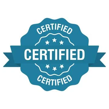 Certified label or stamp. Vector illustration Stock Illustration