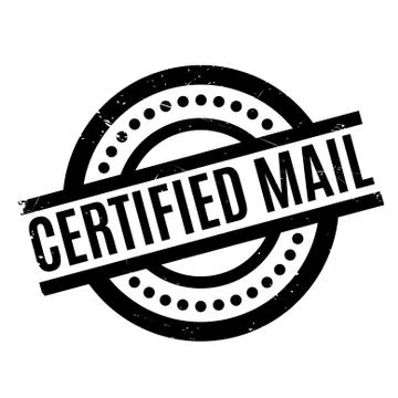 Certified Mail rubber stamp Illustration