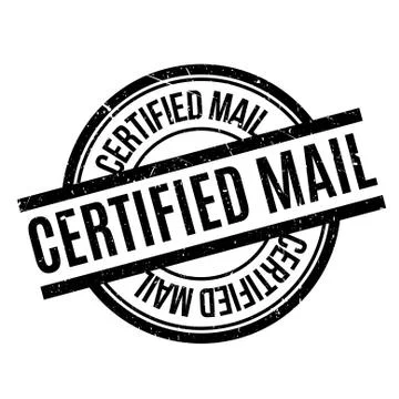Certified Mail rubber stamp Illustrazione stock