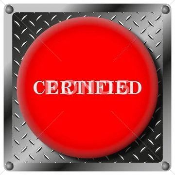 Certified metallic icon Stock Illustration