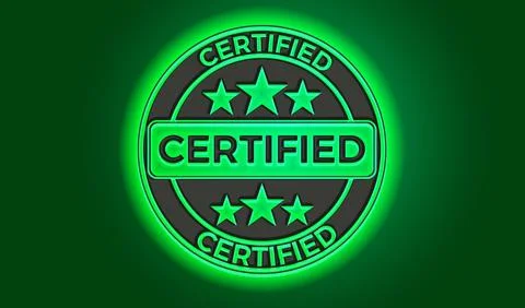 Certified neon Stock Illustration