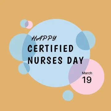 Certified nurses day banner Stock Illustration