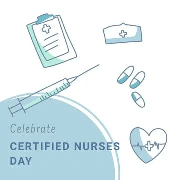 Certified nurses day banner Stock Illustration