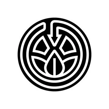 Certified organic glyph icon vector illustration Stock Illustration