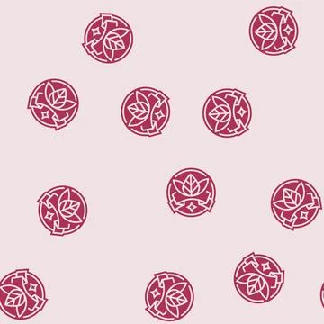 Certified organic glyph seamless pattern Stock Illustration