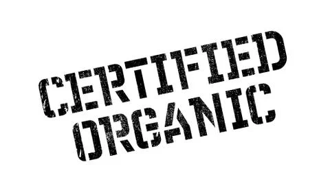 Certified organic rubber stamp Stock Illustration