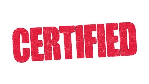 Certified red ink stamp Stock Illustration