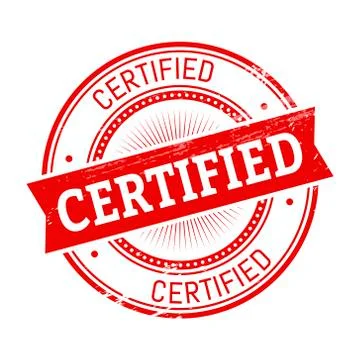 Certified round stamp Stock Illustration