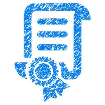 Certified Scroll Document Grunge Icon 스톡 일러스트