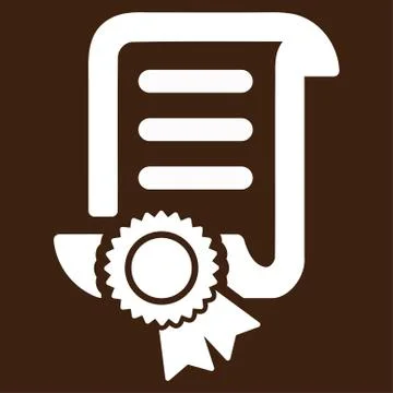 Certified Scroll Document Vector Icon Stock Illustration