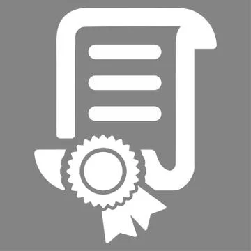 Certified Scroll Document Vector Icon Stock Illustration