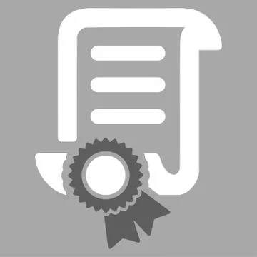 Certified Scroll Document Vector Icon 스톡 일러스트