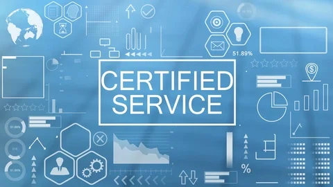 Certified Service, Animated Typography Stock Footage 116358574