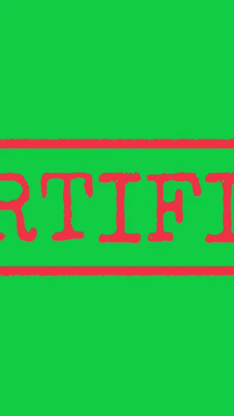 Certified Signed Stamping Text Animation. Stock Footage 297153811