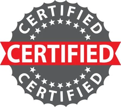 Certified stamp, certified badge, vector illustration Illustrazione stock
