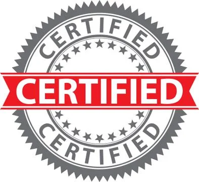 Certified stamp, certified badge, vector illustration Stock Illustration