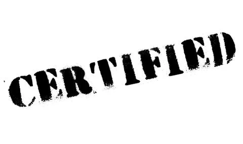 Certified stamp Stock Illustration