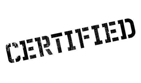Certified stamp Stock Illustration