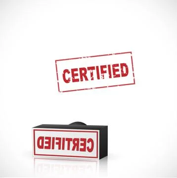 Certified Stamp Illustration Stock-Illustration