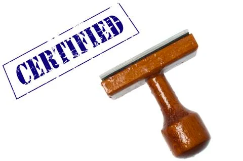 Certified stamp Stockfoto's