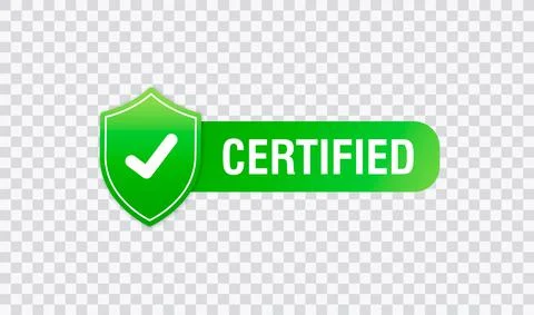 Certified stamp vector isolated on transparent background Stock Illustration