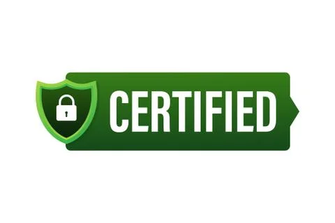 Certified stamp vector isolated on white background Illustrazione stock