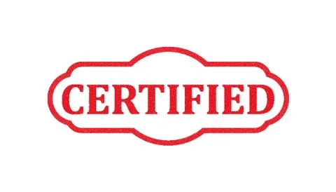 Certified stamp on white, vector illustration Stock Illustration