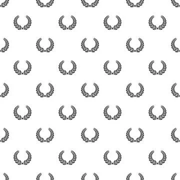 Certified wreath pattern seamless vector Stock Illustration