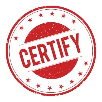 CERTIFY stamp sign Illustrazione stock