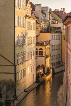 The Certovka, Devil's Canal, also called Little Prague Venice. Stock Photos