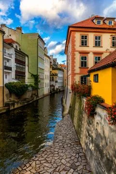 Certovka (Devil's Canal), sometimes also called little Prague Venice. Czechia Stock Photos