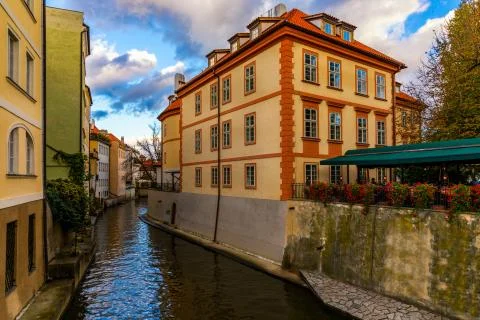 Certovka (Devil's Canal), sometimes also called little Prague Venice. Czechia Stock Photos