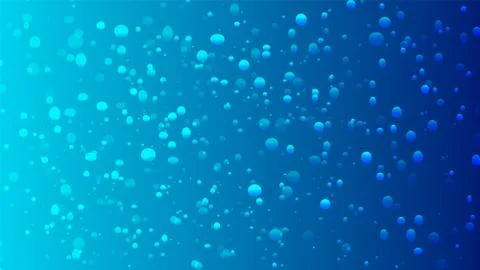 Cerulean Clear Desktop with Drops or Bubbles Stock Illustration