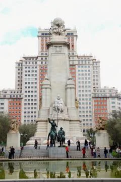 Cervantes monument Stock Photos