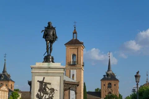 Cervantes square Stock Photos