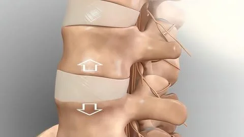 Cervical spine .Chronic Low Back Pain Stock Illustration