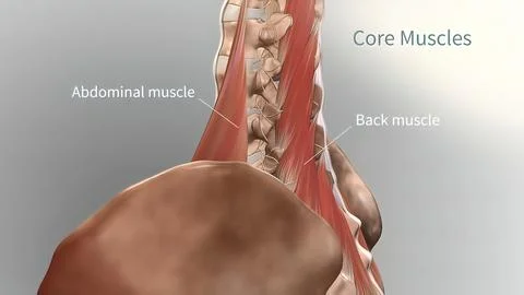 Cervical spine .Chronic Low Back Pain Stock Illustration