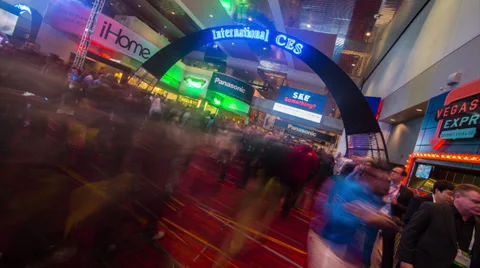 CES Sign Time Lapse Stock Footage 34449239