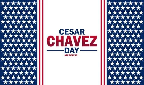 Cesar Chavez Day, background 库存插图