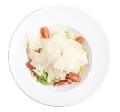 Cesar salad with chicken. Fotos Stock
