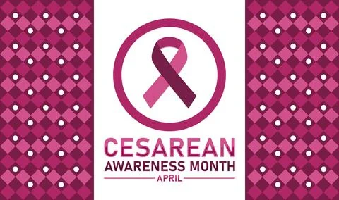 Cesarean Awareness Month, background Stock Illustration