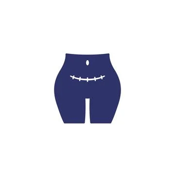Cesarean section icon on white Stock Illustration