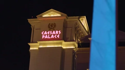 Cesars Palace sign Stock Footage 105899115