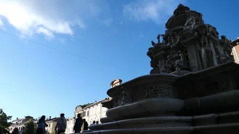 Cesena, Emilia-Romagna September 17 2022 Fountain City Center Stock Footage 301815612