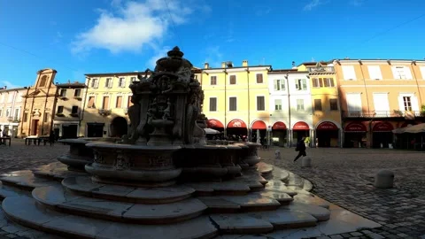 Cesena, Emilia-Romagna September 17 2022 Fountain City Center Stock Footage 301820788