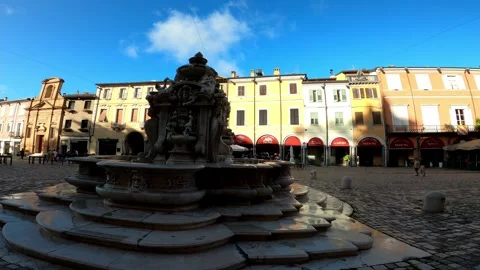 Cesena, Emilia-Romagna September 17 2022 Fountain City Center Stock Footage 301822077