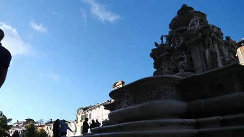 Cesena, Emilia-Romagna September 17 2022 Fountain City Center Stock Footage 301827805