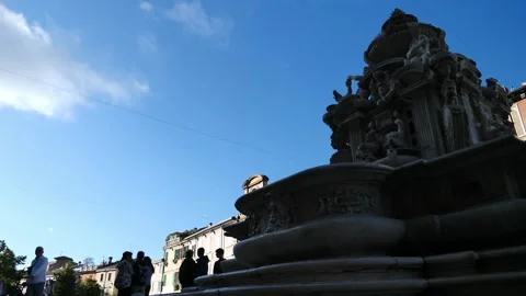 Cesena, Emilia-Romagna September 17 2022 Fountain City Center Stock Footage 301828471